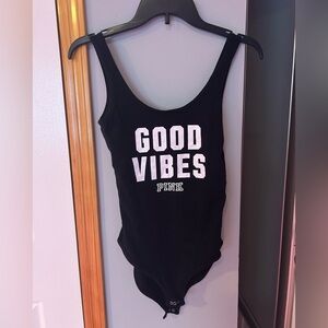 PINK Victoria's Secret Black Bodysuit